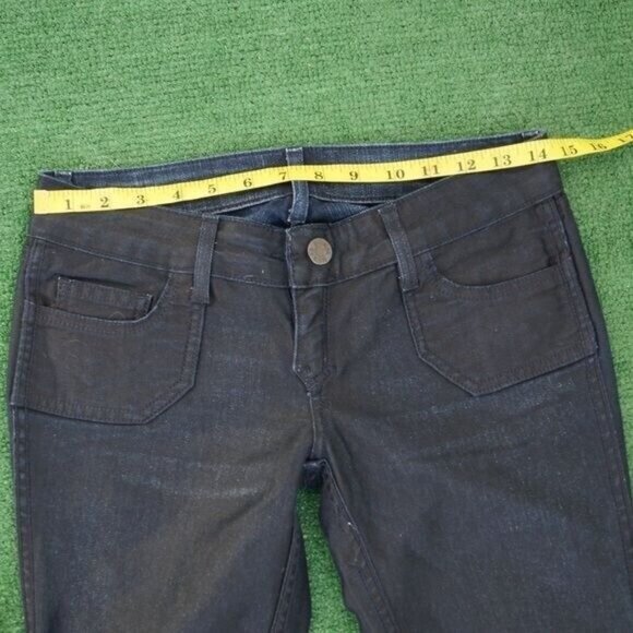 BleuLab Dark Blue Skinny Jeans Low Rise Reversible Denim Size 26 - Picture 6 of 10
